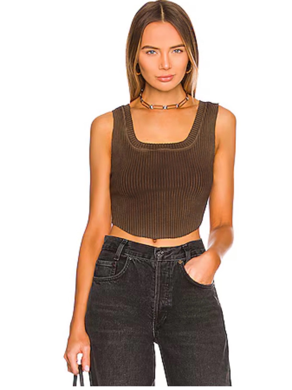 Like-new Cotton Citizen Ibiza Crop in Vintage Espresso
